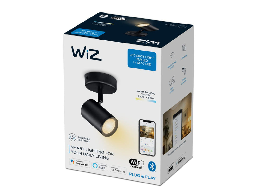 WiZ Smart Imageo enkelt spot 5W 2700-6500K Wîfi - Svart-Taklamper-WiZ-929002658401-Lightup.no