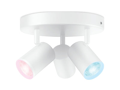 WiZ Smart Imageo rund 3 lys spot 3x5W 2700-6500K RGB Fullfarge Wîfi - Hvit-Taklamper-WiZ-929003210801-Lightup.no