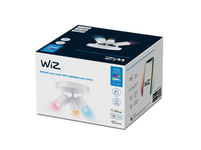WiZ Smart Imageo rund 3 lys spot 3x5W 2700-6500K RGB Fullfarge Wîfi - Hvit-Taklamper-WiZ-929003210801-Lightup.no