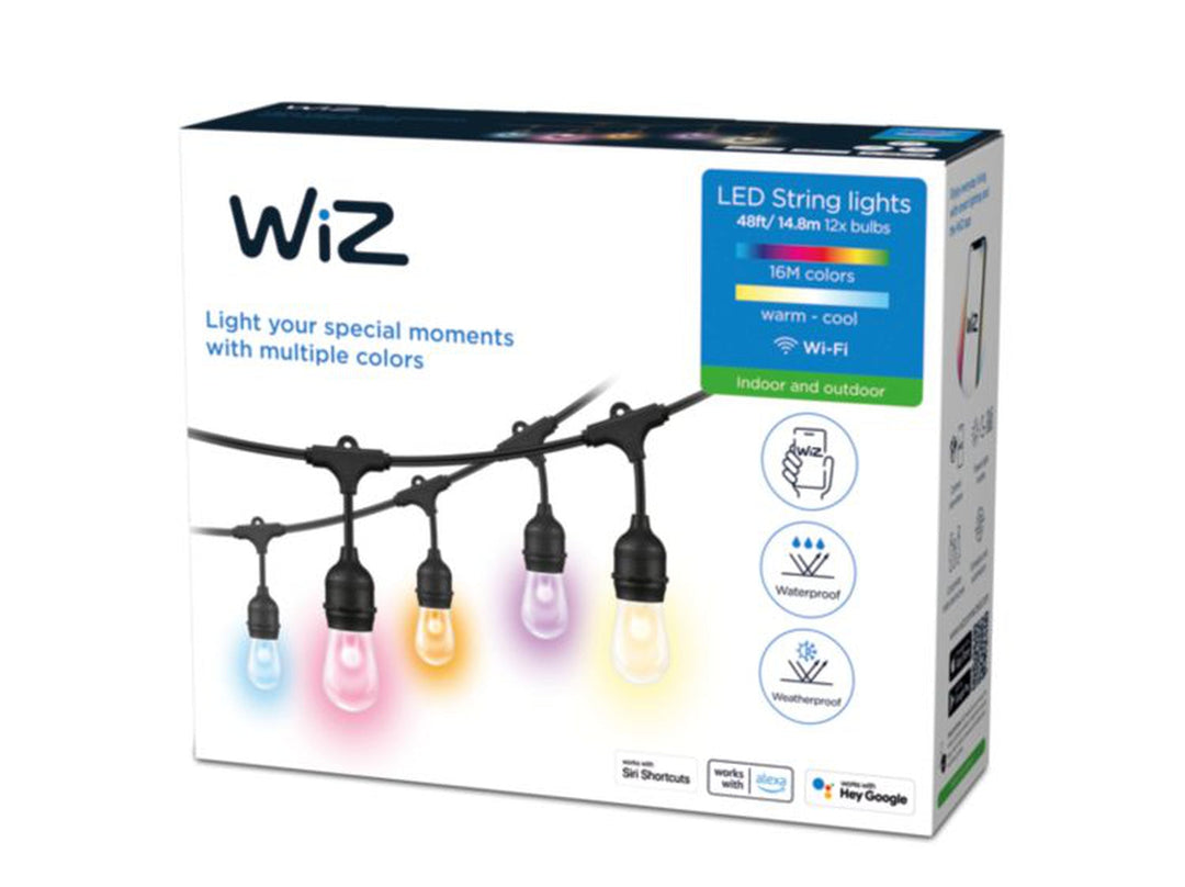 WiZ Smart Lysslynge utendørs 12W 2700-5000K RGB Farge Wîfi - Svart-Lysslynge-WiZ-929003213201-Lightup.no