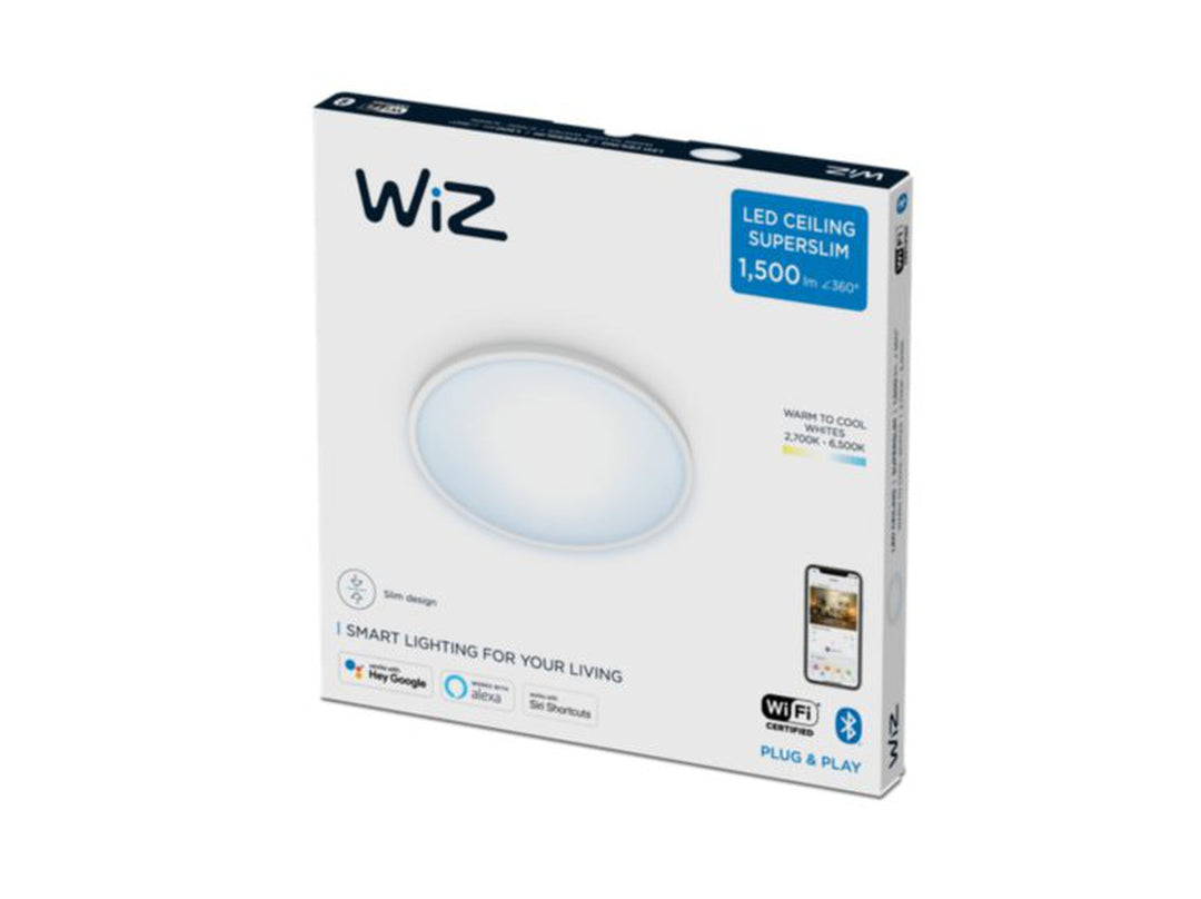 WiZ Smart Superslim taklampe 16W 2700-6500K 29,2 cm Wîfi - Hvit-Taklamper-WiZ-929002685101-Lightup.no