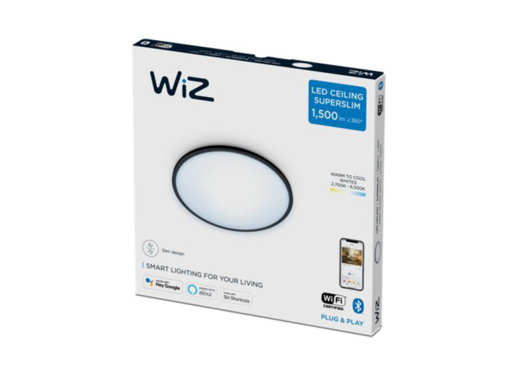 WiZ Smart Superslim taklampe 16W 2700-6500K 29,2 cm Wîfi - Svart-Taklamper-WiZ-929002685201-Lightup.no