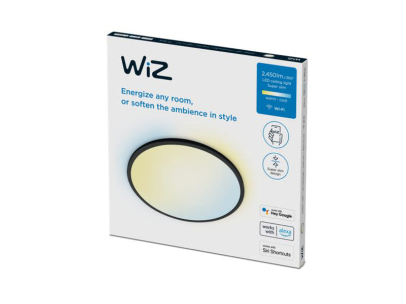 WiZ Smart Superslim taklampe 22W 2700-6500K 43 cm Wîfi - Svart-Taklamper-WiZ-929003226801-Lightup.no