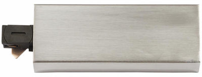 Zip 230V endetilkobling - børstet stål-Zip spotskinne-Sg Armaturen As-3228479-Lightup.no