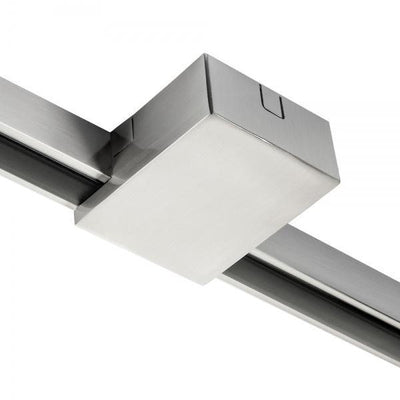 Zip 230V flyttbar tilkobling - børstet stål-Zip spotskinne-Sg Armaturen As-3200238-Lightup.no