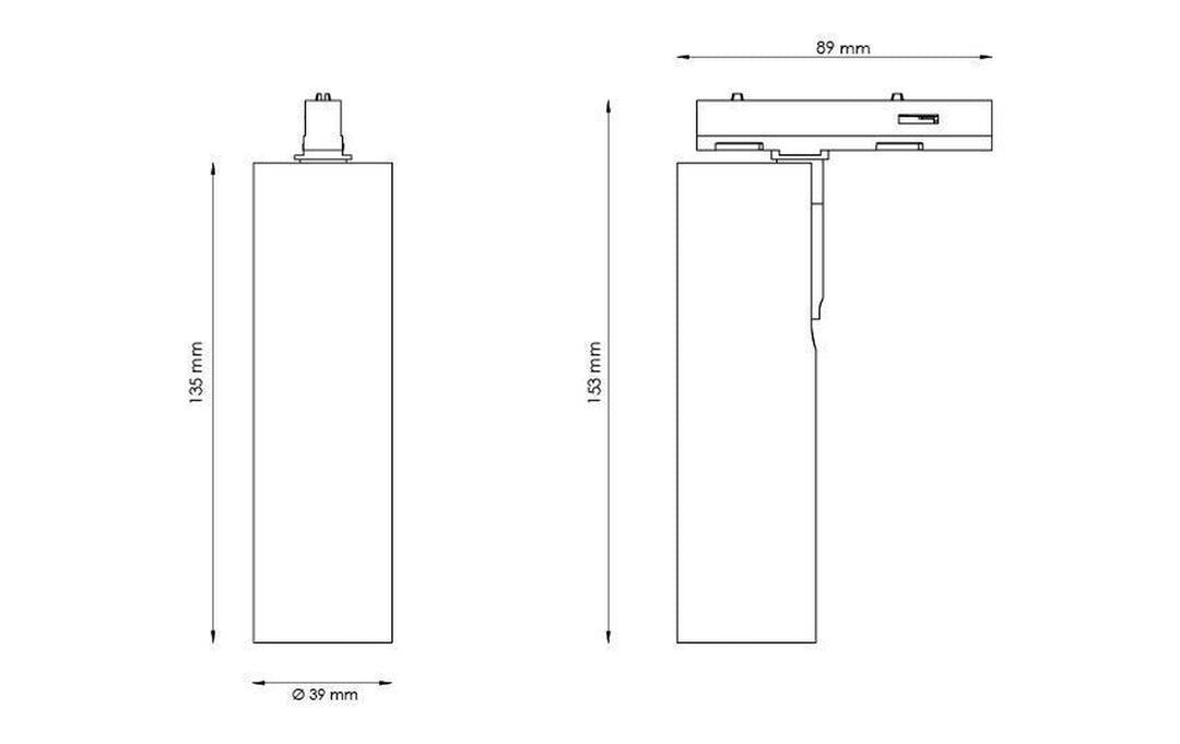 Zip Tube Micro 7W LED 2000-2800K dim to warm Ra>95 - Hvit-Zip spotskinne-Sg Armaturen As-3203649-Lightup.no